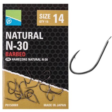 Haczyki Z Zadziorem Method Feeder Preston Natural N 30 Hooks R 10