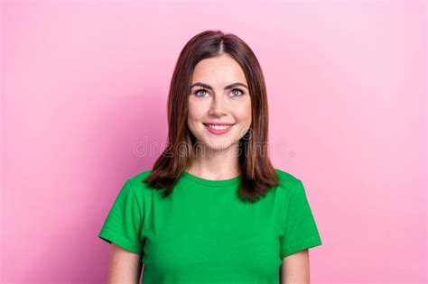 Photo Of Optimistic Satisfied Lovely Girl With Bob Hairstyle Dressed