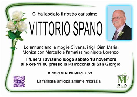 Funerali E Annunci Funebri A Donori Vittorio Spano Funer