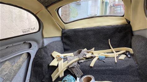 1964 Vw Beetle Floor Pan Replacement And Installing Insulation For Headliner Youtube