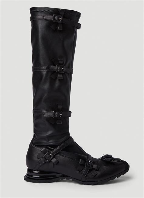 Kiko Kostadinov Ribbon High Boots In Black Lyst