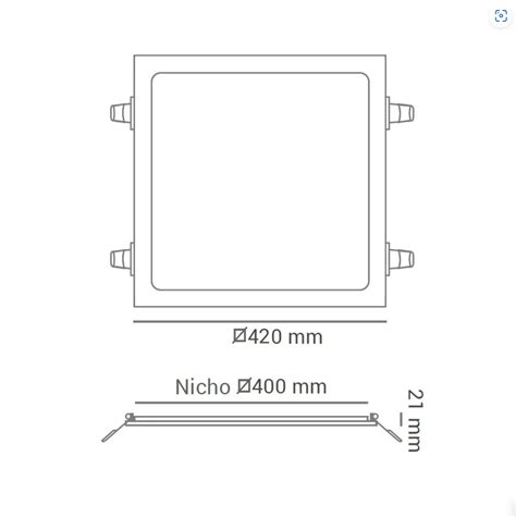 Painel Led Embutir 40w Quadrado Branco Frio 6500k Slim 40x40cm LED RS