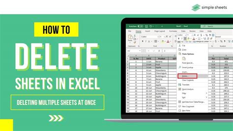 How To Delete Sheets In Excel Deleting Multiple Sheets At Once