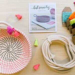 Coil Rope Bowl Tutorial And Materials Woven Rope Basket Etsy Uk