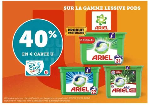 Promo La Gamme Lessive Pods Ariel Chez Hyper U ICatalogue Fr