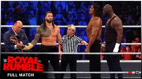 Full Match Roman Reigns Vs Omos The Great Khali Wwe Royal Rumble