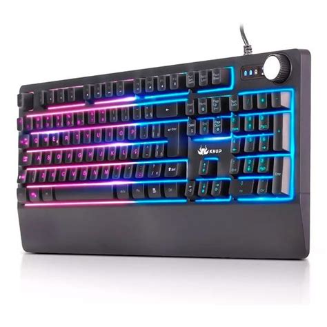 Teclado Gamer RGB Multimídia ABNT2 Antighosting Knup TE104 Teclado