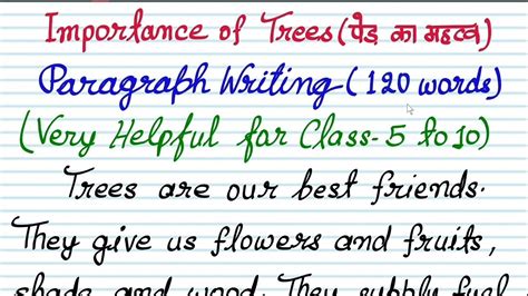 Importance Of Trees Paragraph Usefulness Of Trees Paragraph Paragraph