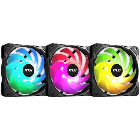 Buy CASE FAN MSI 120MM WITH ARGB CONTROLLER PACK-3FAN | MAX F12A-3H ...