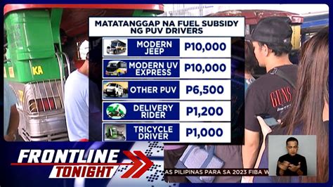 P B Fuel Subsidy Target Ipamahagi Sa Mga Puv Driver Sa Susunod Na