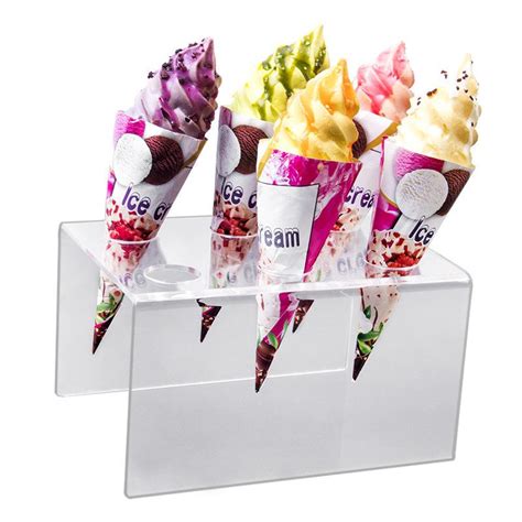 Ice Cream Cone Shelf Acrylic Ice Cream Cone Display Stand Dessert Table