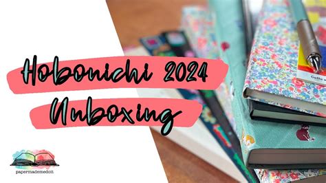 Hobonichi Unboxing Youtube