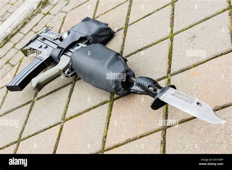 Sa80 L85a2 Fitted With A Bayonette Stock Photo Alamy