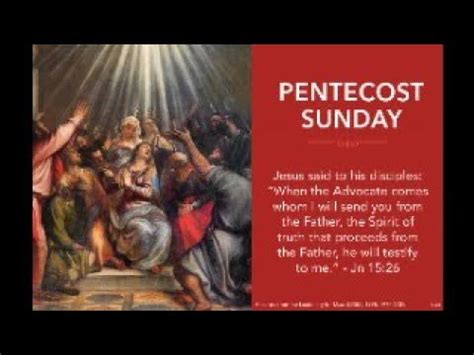 Pentecost Sunday Mass May Youtube