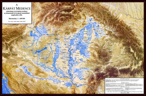 Hydrographic map of the Carpathian Basin before extensive river and ...