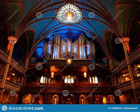 Notre-Dame Basilica Church Interior Editorial Photo - Image of ...