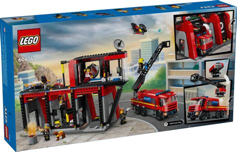 LEGO City 60414 Pas Cher La Caserne Et Le Camion De Pompiers