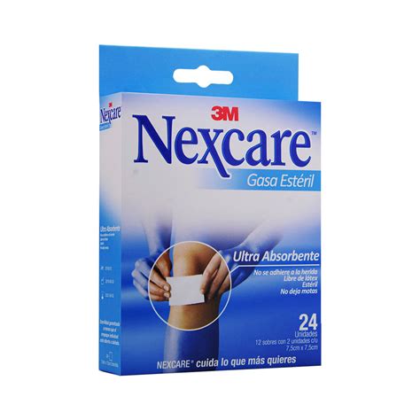 Gasa Estéril Nexcare Caja 12 Sobres De 2 Unidades C U Extendida 15 X 15 Cm Doblada 7 5 X 7 5 Cm