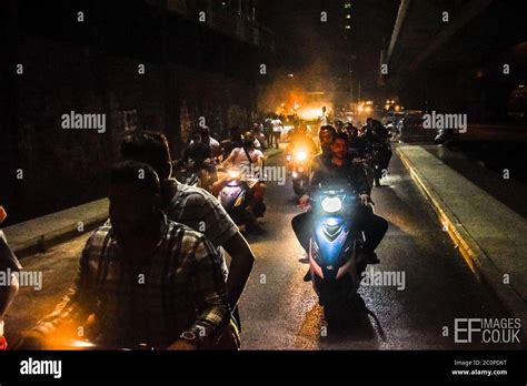 Beirut Lebanon 11 June 2020 Lebanese Protesters Ride In A Bike