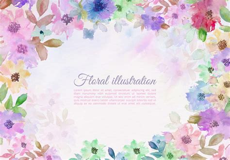 Vector Colorful Watercolor Flower Border 148077 Vector Art at Vecteezy