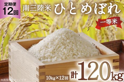 お米 定期便 12回 気仙沼産 南三陸米ひとめぼれ 精米 10kg 総計120kg 気仙沼市物産振興協会 宮城県 気仙沼市 20562755