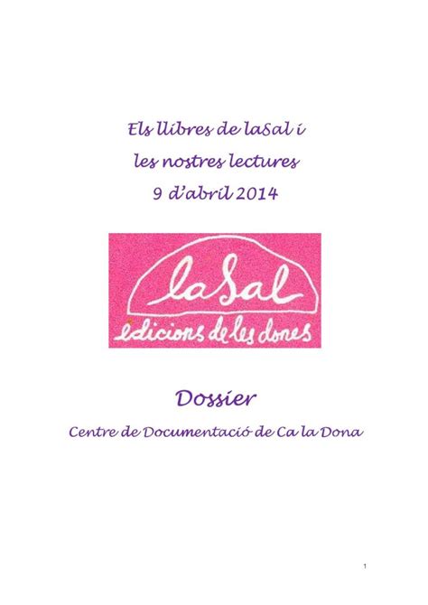 PDF Els Llibres De Els Llibres De LlllaSal I ASal I ASal I Les