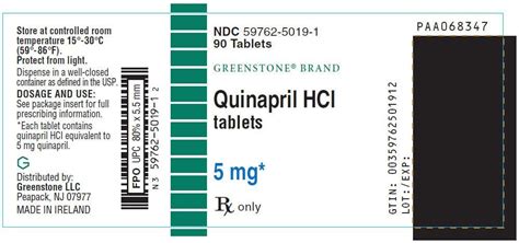 Quinapril FDA Prescribing Information Side Effects And Uses