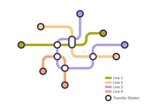 Schema Delle Stazioni Della Metropolitana E Piano Della Metropolitana