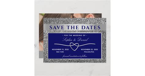 Royal Blue Wedding Save The Date Zazzle