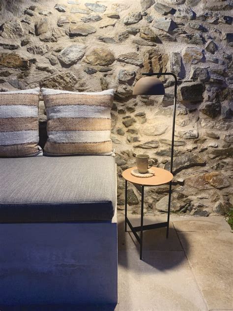 ABSIS P Terracotta Floor Lamp With Shelf By Luxcambra Design Jordi Llopis