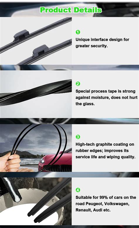 Crv Special Soft Natural Rubber Wiper Blades Excellent Factory Low