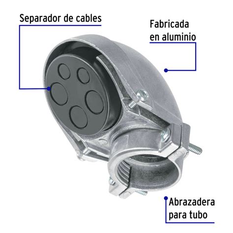 Mufa Con Abrazadera Para Tubo Volteck Cfe Rantec Electronics