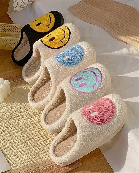 Smiley Face Silppers For Women And Men House Smiley Slippers Cute