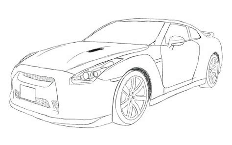 Nissan Gtr R35 Drawing at PaintingValley.com | Explore collection of ...