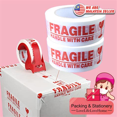 100 Meter Length Fragile Tape Handle With Care Packing Printing Tape