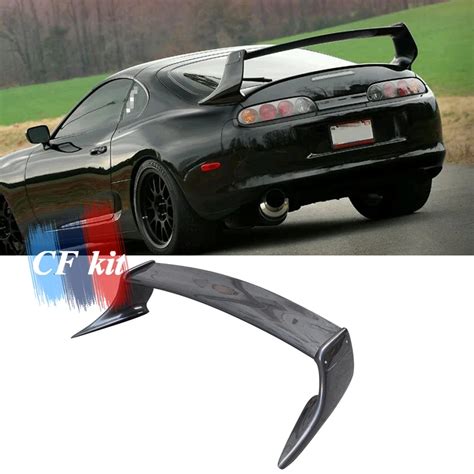 Full Carbon Fiber Rear Trunk Wing Jdm Spoiler Boot Lip For Toyota Supra