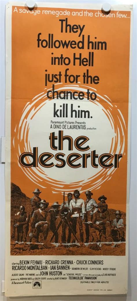 Original Daybill Movie Poster The Deserter They Followed Him Into