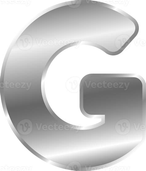 Silver Alphabet Letter G 36030662 Png