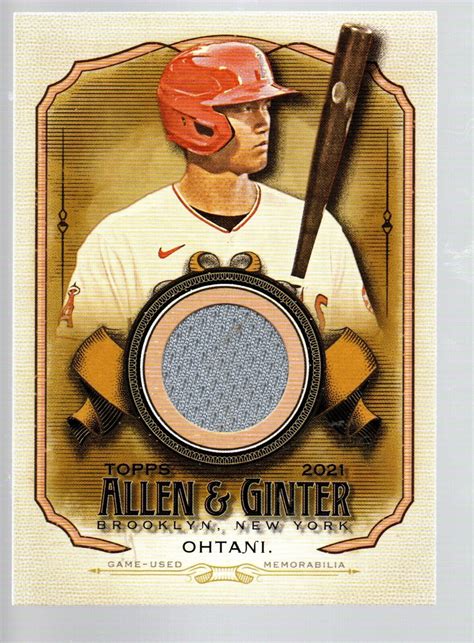 Topps Allen And Ginter Relics Agaso Shohei Ohtani Ebay