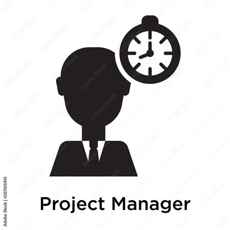 Project Manager Icon Vector Sign And Symbol Isolated On White