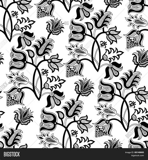 Black White Floral Vector Photo Free Trial Bigstock