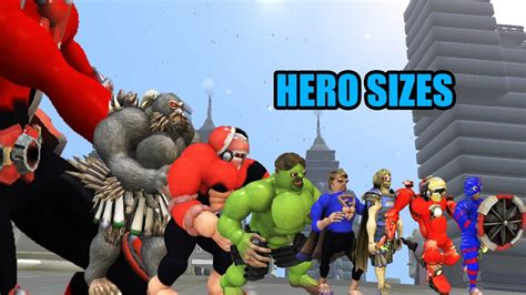 Hero Size Comparison Hero Face Off S1 SPORE YouTube