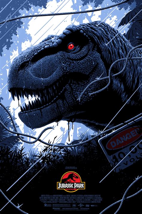 Jurassic Park Limited Edition Movie Poster By Florey Vice Press