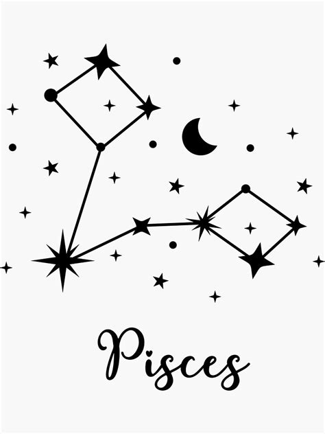 Pisces Constellation Stars Sticker For Sale By Uponstars In