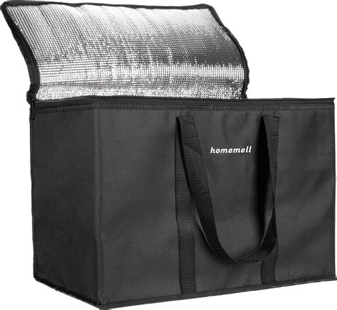 Homemell Insulated Reusable Grocery Shopping Bag With Zippered Top Hot Delivery Bags Carrier