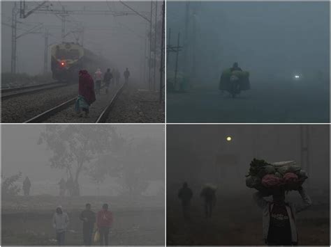 Cold Wave Sweeps North India Biting Cold And Dense Fog In Parts Of Delhi