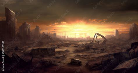 The Devastation Of Earth A Post Apocalyptic Wasteland Generative AI