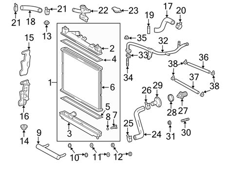 Toyota Echo Radiator Coolant Hose Upper Lower Echo Engine To Coolant Filler 1657121020