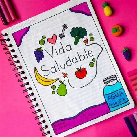 Portada Para Vida Saludable Dibujitos Sencillos Como Dibujar Un