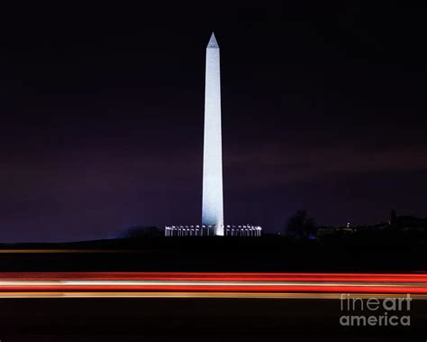 Washington Monument At Night by Raymond Haddad